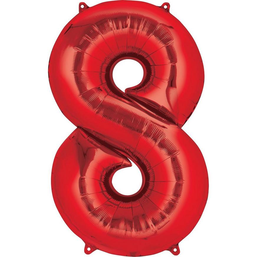 34in Red Number Balloon (8)